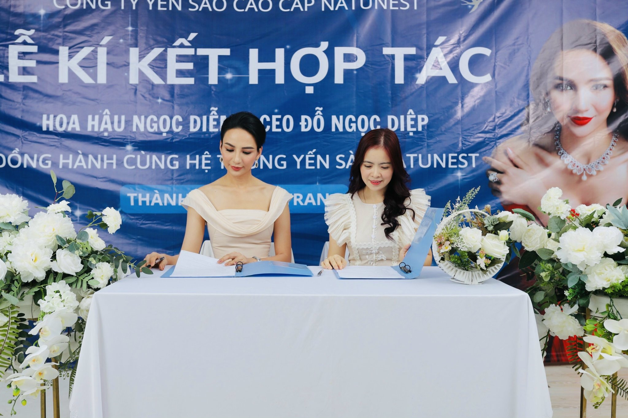 Hoa hậu Ngọc Diễm và CEO Đỗ Ngọc Diệp kí kết hợp tác